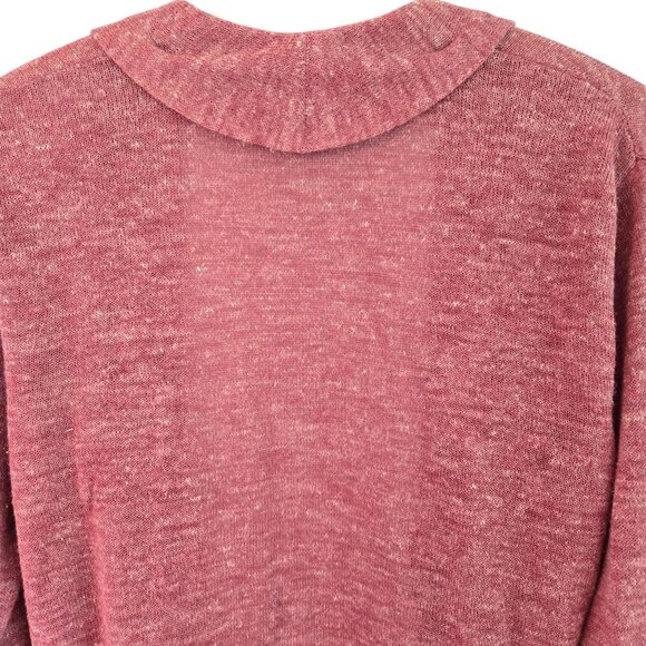 Peruvian Link Alpaca Collection Women's One-Size Cardigan Sweater Cranberry - Picture 4 of 8